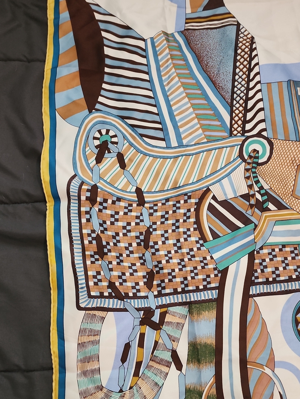 Authentic Hermes Silk Hermès "La Selle Imaginaire" Carré 90 Silk Scarf - Picture 4 of 4